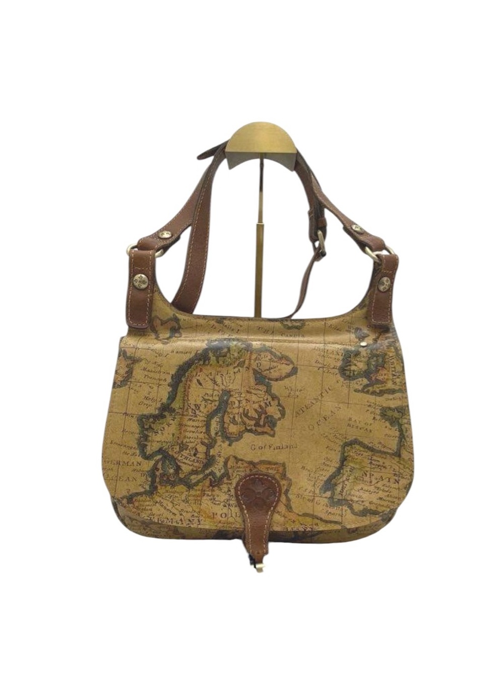 Patricia Nash London Saddlebag European Map Leather Crossbody Shoulder Purse - Picture 10 of 15